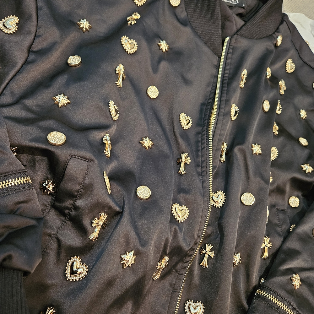 New AKIRA Embellished Bomber Jacket - Picture 6 of 6